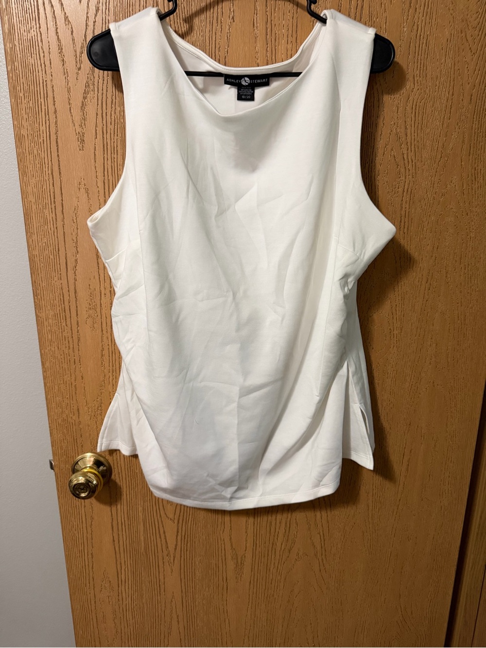 Ashley Stewart White Sleeveless Camisole Tank